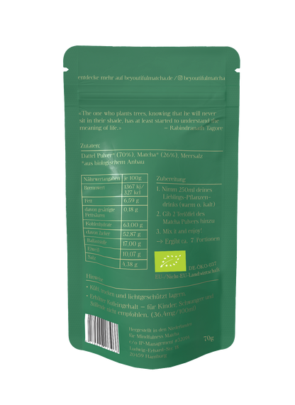 Salty Date - aromatisierter Bio-Matcha